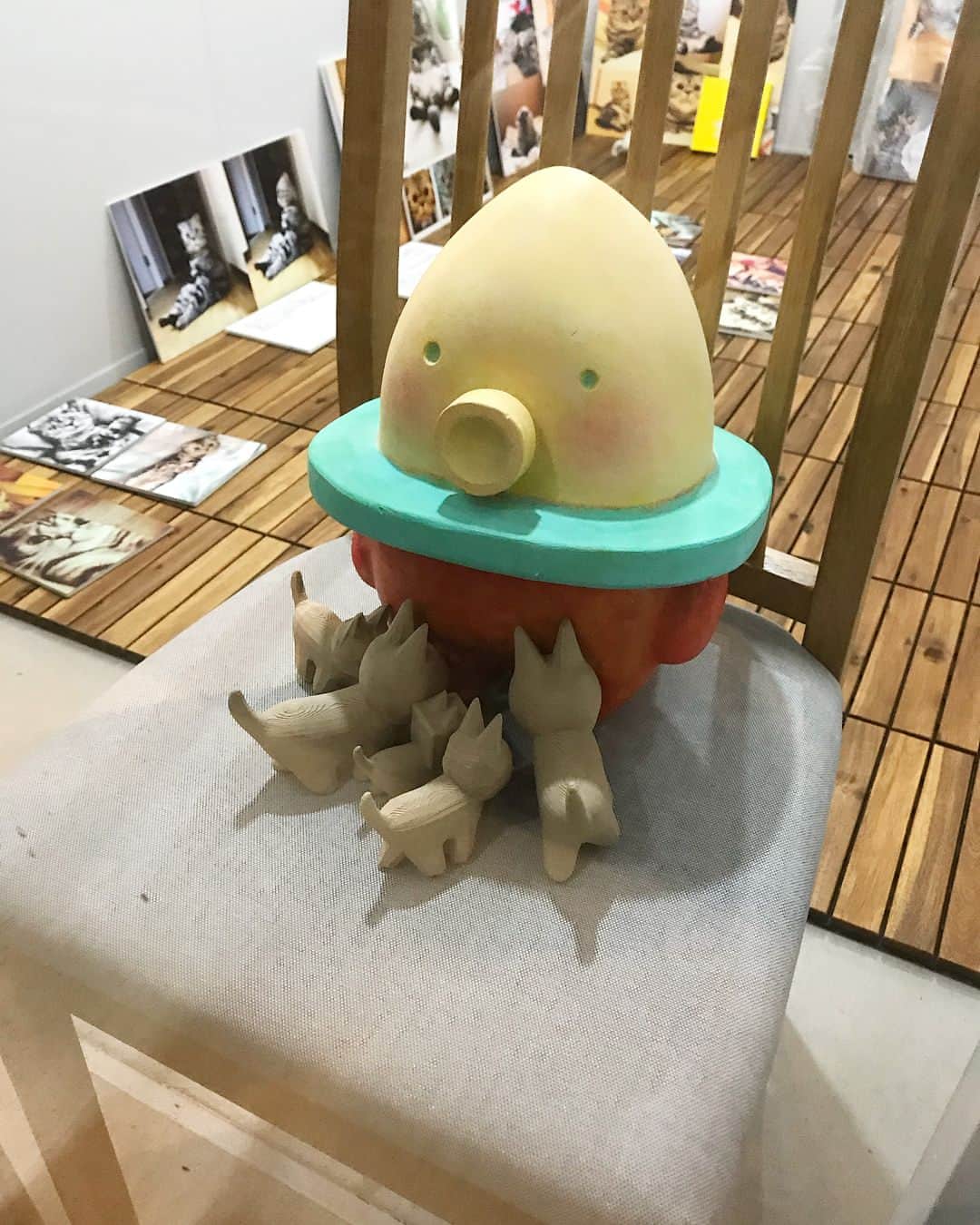 tacoscのインスタグラム：「🐱猫のオブジェは3Dプリンターで出してみました。」