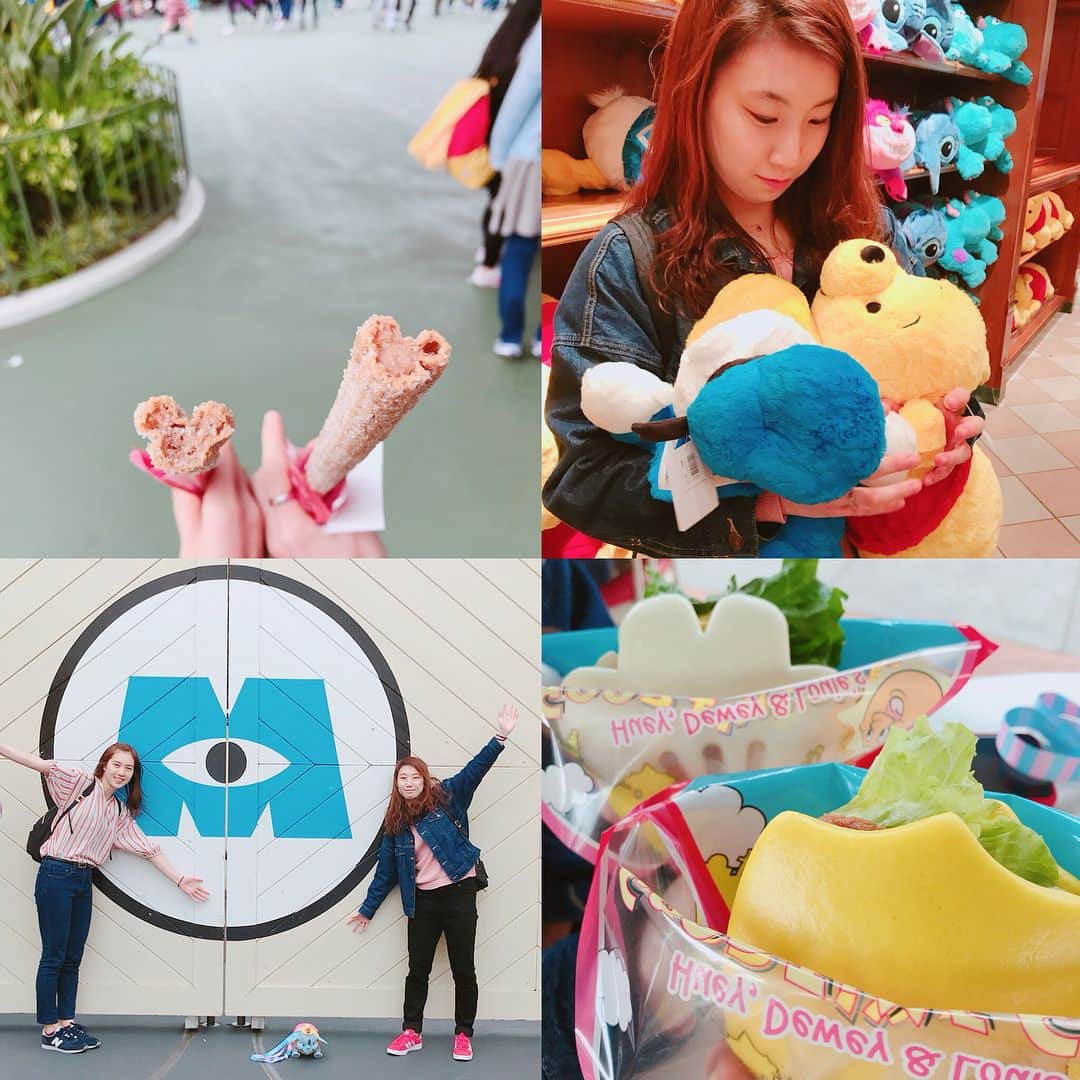 大堀彩のインスタグラム：「TDL DAY~❤️🧡💛💚💙💜 #TDL #tokyo #enjoy #最高 #1996 #thankyou #寒い」