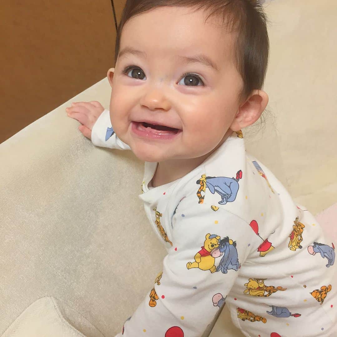 舟橋菜々さんのインスタグラム写真 - (舟橋菜々Instagram)「下の歯が一本だけニョッキリ👀💡 Check out her baby tooth! #baby#instababy#girl#kid#daughter#cute#love#happy#smile#tooth#teeth#australia#japan#mamanoko#赤ちゃん#娘#子供#8ヶ月#育児#ハーフ#オーストラリア#日本#乳歯#親バカ部#ベビフル#ママリ#コドモノ」4月9日 15時33分 - wombatnana