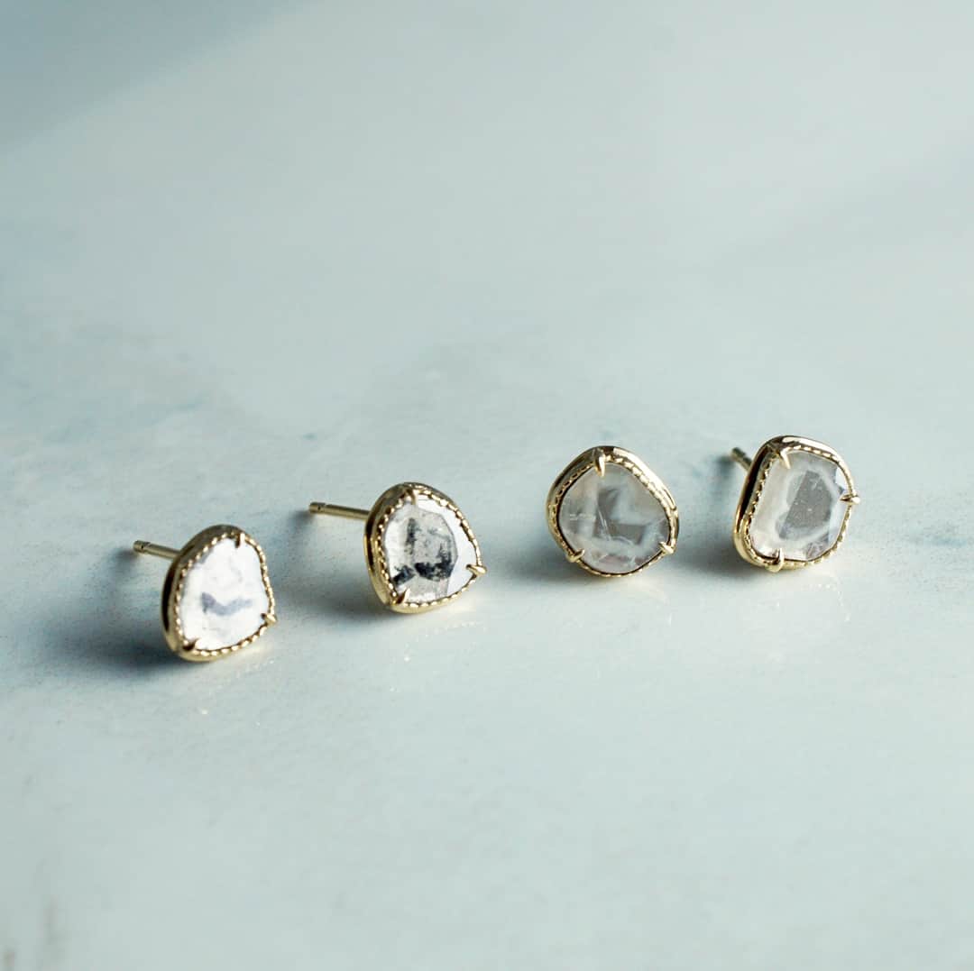 スライスダイヤモンドピアス(天然ダイヤモンド)
