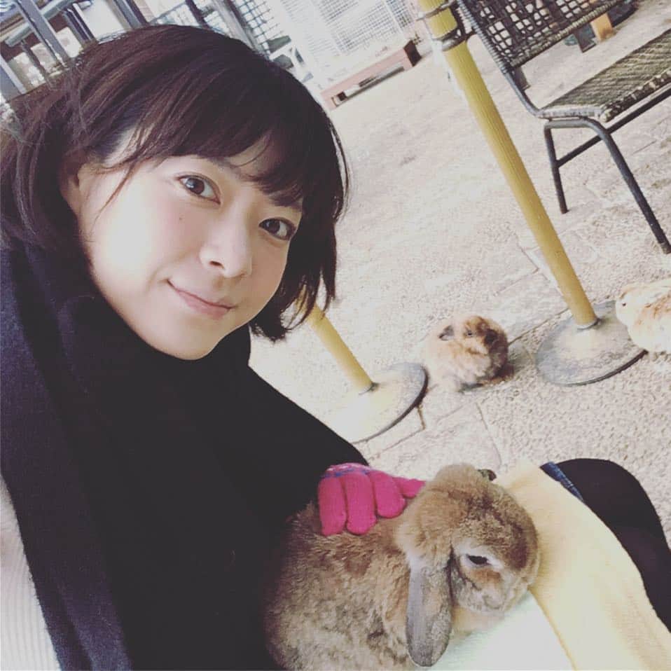 上野樹里さんのインスタグラム写真 - (上野樹里Instagram)「うさぎの小麦ちゃん🐰 #うさぎ #うさぎ抱っこ #月うさぎの里」4月11日 17時16分 - _juri_art_
