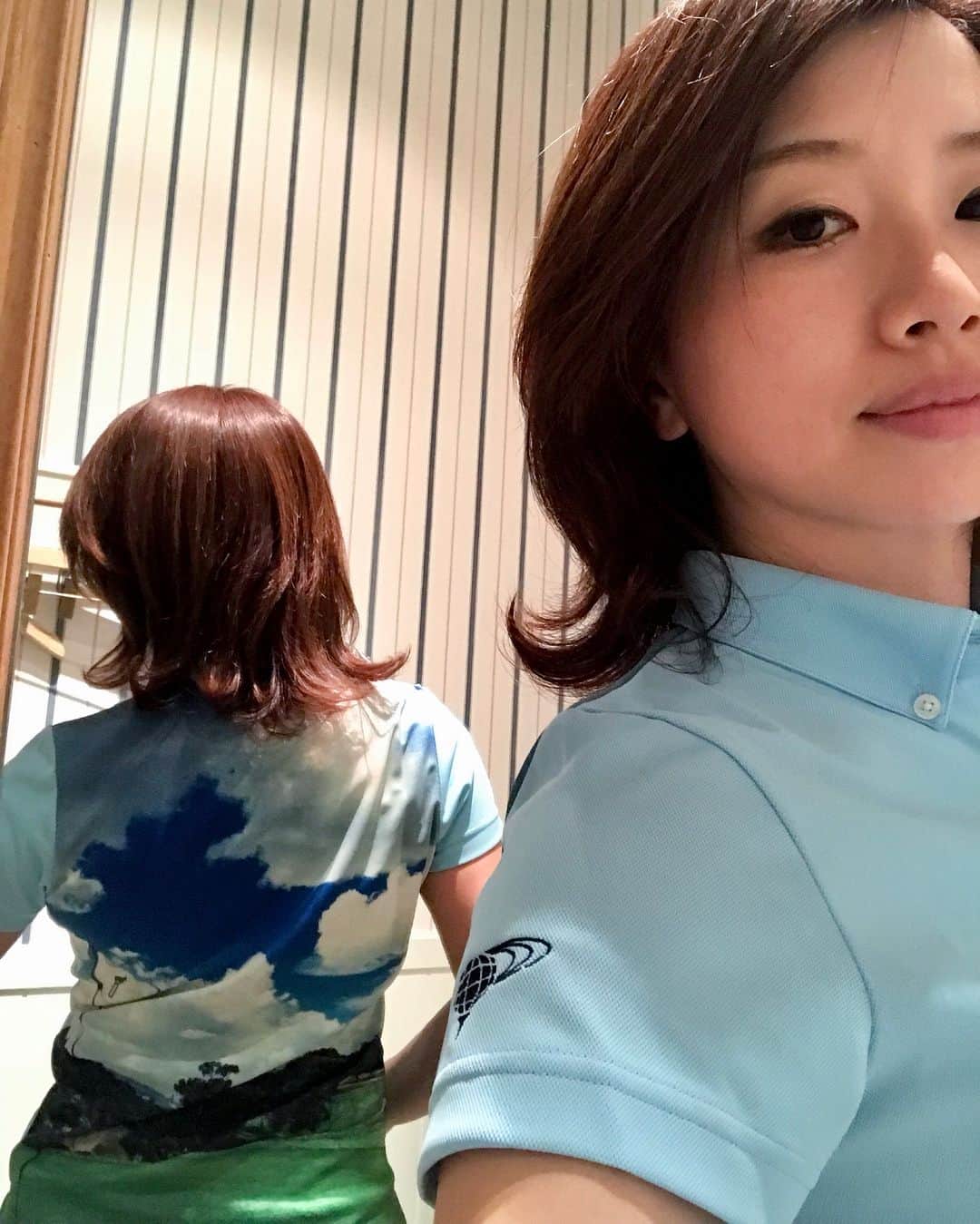 勝又優美さんのインスタグラム写真 - (勝又優美Instagram)「ビームス&ウィンズ有楽町で新作試着祭りその②♡( ´∀｀) 今期オレンジレーベル名物バックプリント〜〜(*≧∀≦*) 新作はよりカラフルになって、 ゴルフ場で目立つこと間違いなし！(*≧∀≦*) これ可愛いです！  #beamsgolf#オレンジレーベル #ビームス&ウィンズ有楽町 #ゴルフウェア #pinggolf#勝又優美 #ping#ゴルフ#ゴルフレッスン #ゴルフ女子 #可愛いゴルフウェア #ゴ^_^ルフコーデ #golf#lpga#golfstagram#golfpractice #golfcoach #coach #golfpro#golflesson#ゴルフコーチ#golfing#golfswing #golfer」4月11日 22時54分 - yumi.katsumata