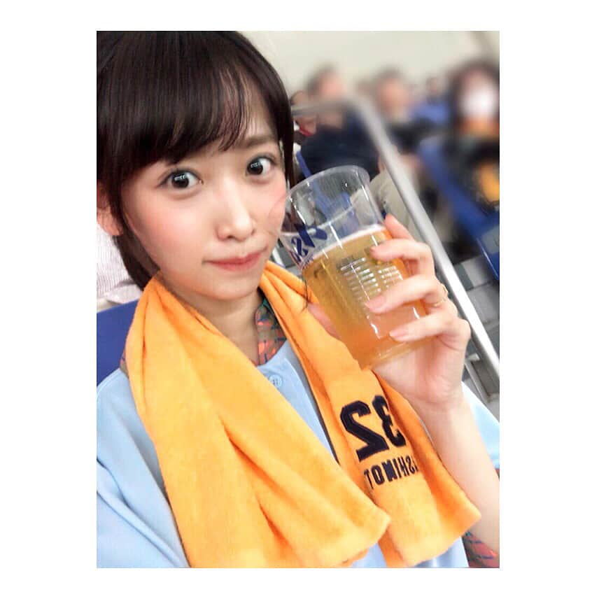 竹田愛のインスタグラム：「生まれも育ちも大阪やけど… 昔からずっと巨人ファン⚾️✨ #yesterday #東京ドーム #巨人戦 #ひさびさ #野球観戦 #巨人ファン #ビール女子 #負けちゃったけど #熱い試合でした #今年はいっぱい行きたい #次はグッズも買うよ #ピンクのユニフォーム欲しい #昨日は一式友達が貸してくれた #やさしみ #小さい頃は #よく連れてってもらってた #懐かしい #家族みんな巨人ファン #さて #今日はこれからお仕事📸 #がんばろー！！」