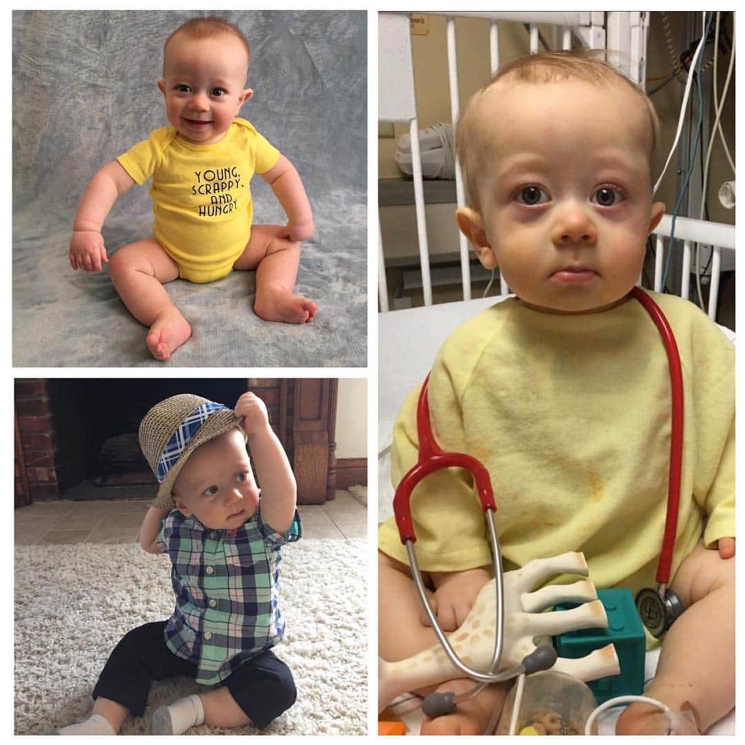 Grandma Bettyのインスタグラム：「We'd like you to meet little Spencer. Spencer has been diagnosed with Stage IV Neuroblastoma and is starting treatment today. His family is waiting to hear if his treatment will have to be high-risk or intermediate risk, so it would be really appreciated if you could send your thoughts and prayers his way. 🙏🏻❤️ "Spencer continues to face a difficult and painful battle. Despite the challenges, we are holding strong to our faith and feel great about the medical staff treating Spencer." -Joshua (Spencer's Father)」