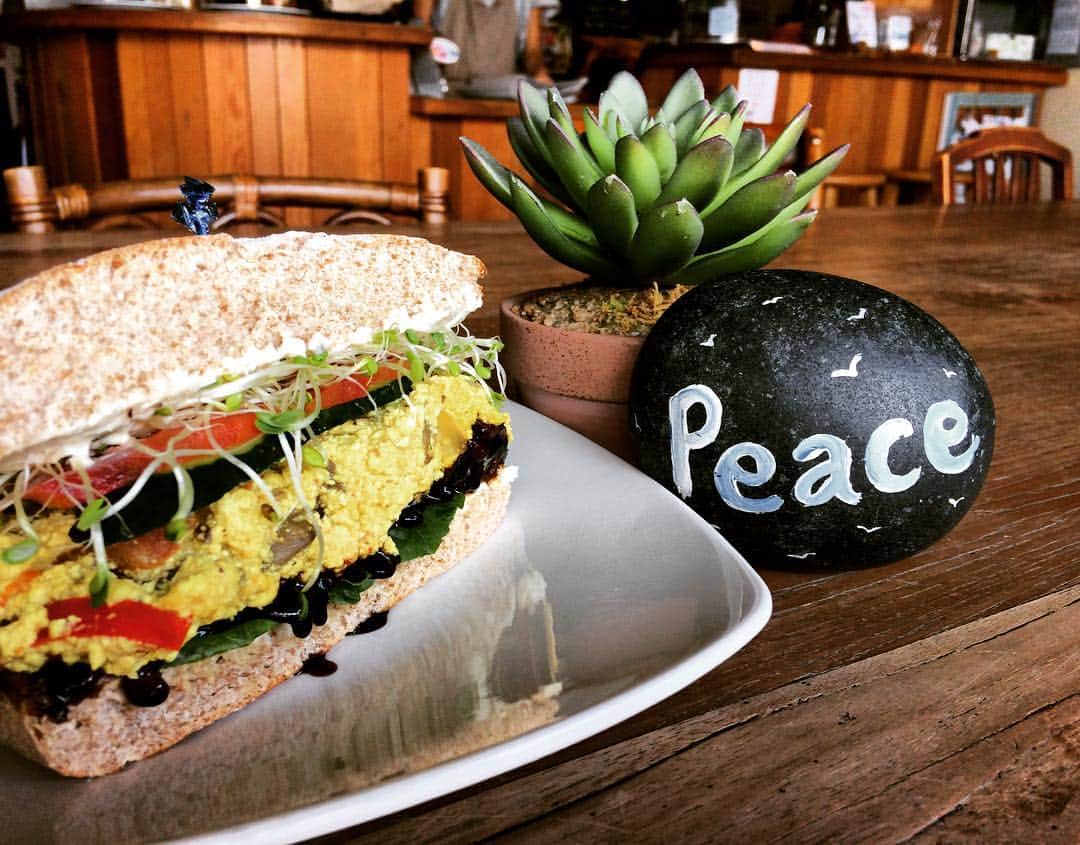 Peace Cafeさんのインスタグラム写真 - (Peace CafeInstagram)「🚨New Sandwhich Alert! 🚨 Peace Café now introducing the “Humpty Dumpty”. Is it egg? No, it’s better! Come hang out with us and talk story about the intricate ingredients inside this awesomeness between bread!  #hawaii #aloha #vegan #peacecafe #peacecafehawaii #ハワイ #アロハ #ハワイ旅行 #ハワイ大好き #ヴィーガン #ピースカフェ #ピースカフェハワイ」4月13日 10時09分 - peacecafehawaii
