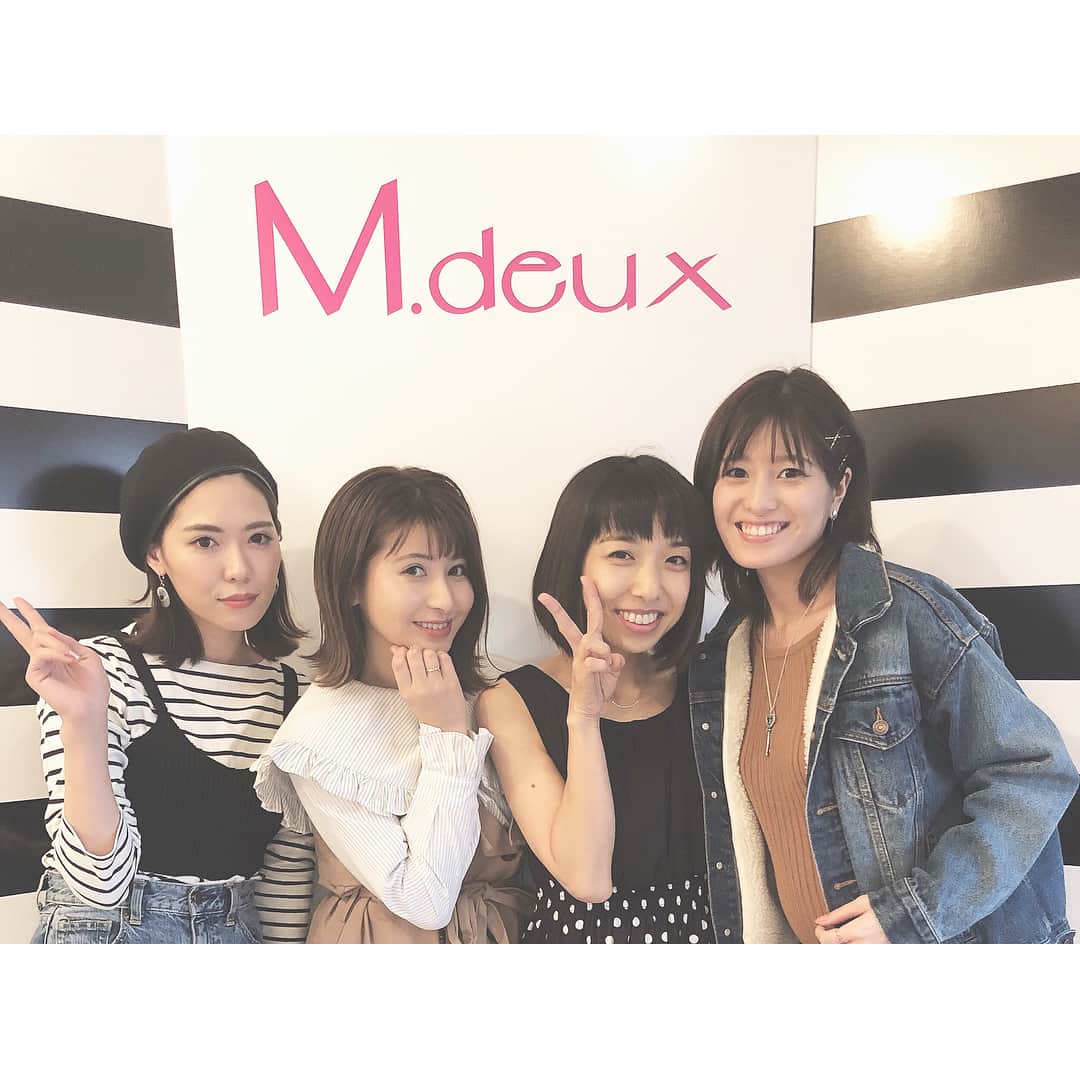 稲森寿世のインスタグラム：「#hiestagram #ひぃまにあ . . . 先日、お世話になっているお姉様 小脇さん(@misatokowaki)にお誘い頂き . . M.deux さん(@m.deux_official)で 人気の女神ワンピの展示会に テラ美(@terami0128)と 夏希(@na2_0702 )と行ってきました〜❤️ #てらひなっぴー 久々の集合❤️💜❤️ . . . 毎年小脇さんが夏に女神ワンピを着ていて 可愛いな〜って思ってたので わたしも今年の夏から女神ワンピデビューじゃ🐻🌟 . . . . . . Ask invited to Kowaki (@misatokowaki) who is yearning like a sister the other day,  I went to the exhibition of M.deux! . ✨with💜terami(@terami0128)＆ natsuki(@na2_0702 )❤️✨ . . . After Kowaki wears a dress in summer every year. . It's pretty, because I thought.  I put on a dress from summer of this year, too🐻🌟 . . . . #mdeux #女神ワンピ #試着会  #オーダー会 #展示会 #ワンピース」