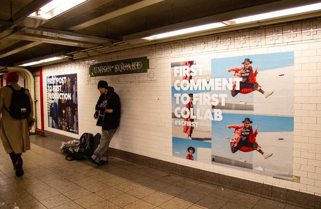 starRoのインスタグラム：「Find me at Union Square station NYC ✌️ campaign by @soundcloud」