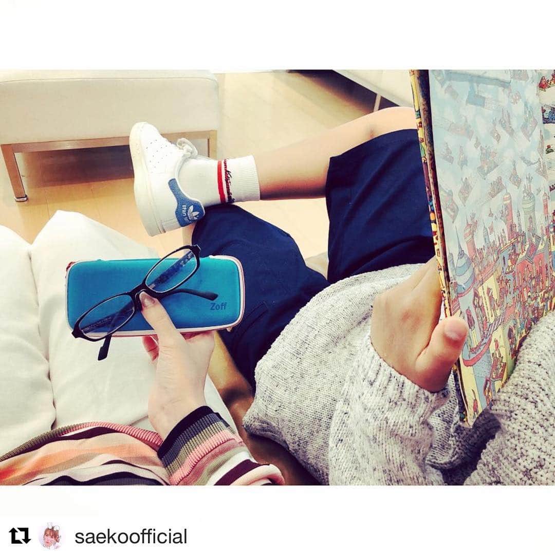 Zoff Officialのインスタグラム：「👓紗栄子さんのPOSTより👓 いつも #zoff のご利用ありがとうございます😊✨✨✨ 定期的にご調整いただくことで、お顔にフィットしたベストな状態で Zoffのメガネをお使いいただけます！ 調整はいつでも承っておりますので。ぜひお近くの店舗まで😊#Repost @saekoofficial with @get_repost ・・・ 今日はバタバタの1日👯‍♂️✨ まずは長男くん、メガネ屋さんでメガネの調整👓👍🏻✨ #マイメン #メガネ男子 #zoff」