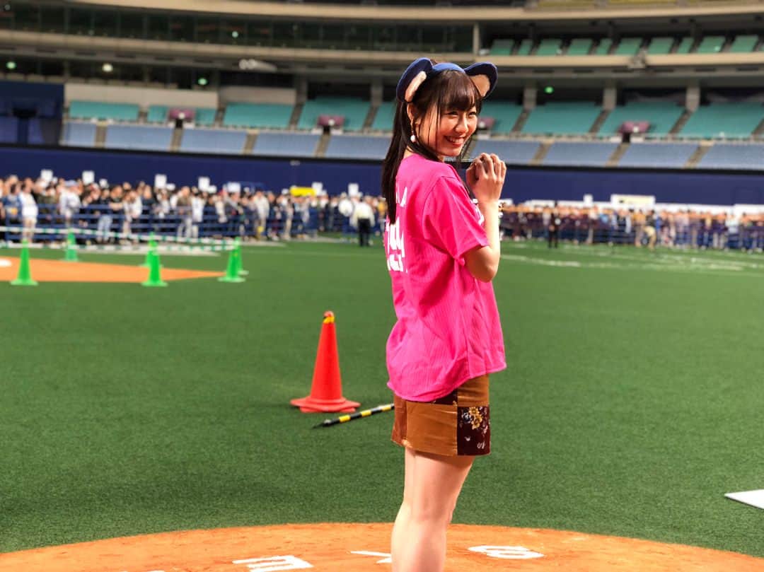 須田亜香里さんのインスタグラム写真 - (須田亜香里Instagram)「マウンド立っちゃった🙈 キャッチャーはファンの方がやってくれたよ。  #ske48 #握手会 #始球式ごっこ  #ナゴヤドーム」4月17日 17時08分 - akarisuda