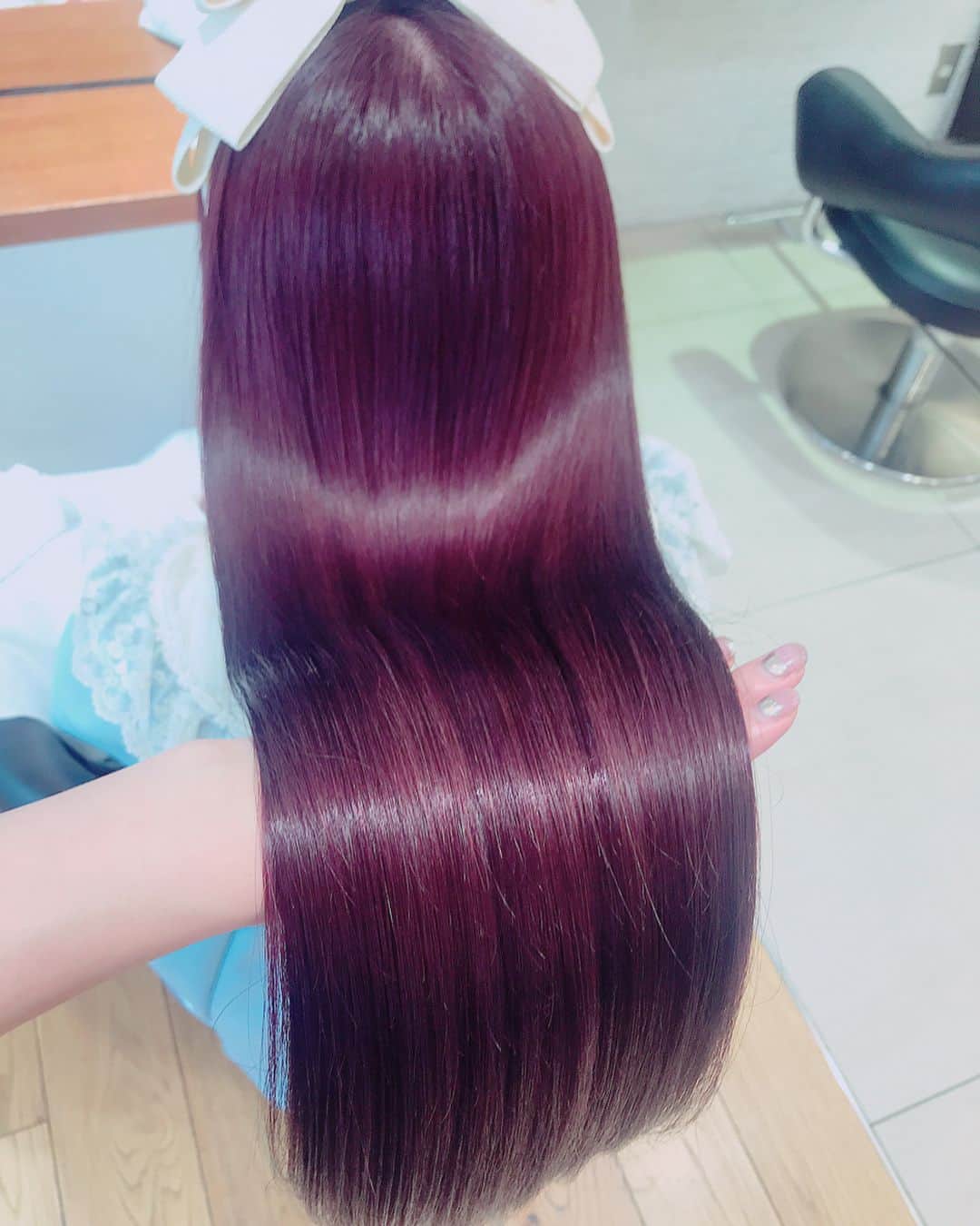 青木美沙子さんのインスタグラム写真 - (青木美沙子Instagram)「#ヘアケア#アピッシュ青山#バイオレット系ヘアカラー #ベリーピンクカラー #美髪#ツヤツヤ#つかさちゃんありがとう」4月19日 15時05分 - misakoaoki
