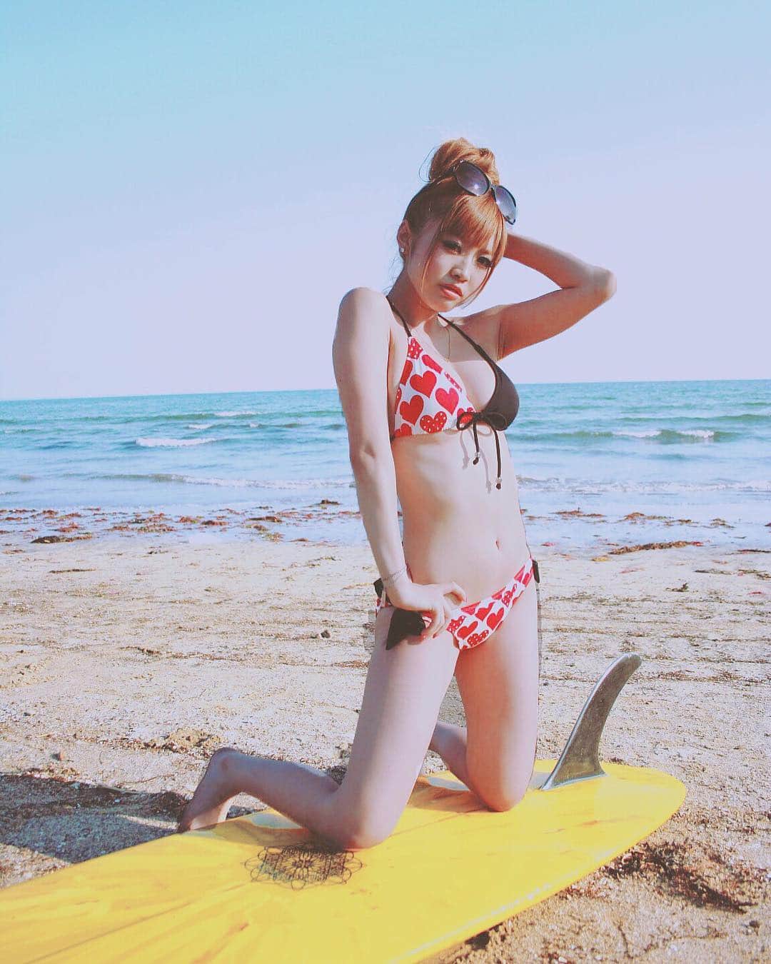 Lychaのインスタグラム：「Lycha bikini👙 model: Rina bikini/  originalheart #bikini#swimwear#madeinjapan#womenswear#beach#sea#sarf#tokyo#lycha#beachlife#beachwear#beachstyle#swimsuit#swim#japan#kawaii#uk#jp#ビキニ#水着#ビーチスタイル#ビーチライフ#ビーチウエア」