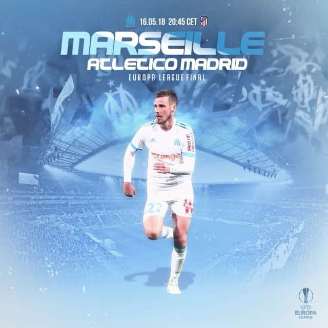 グレゴリー・セルティッチのインスタグラム：「Jour J !  Finale #EuropaLeague  Groupama Stadium, Lyon 20h45  Olympique de Marseille - Atletico Madrid  #omatleti #europaleague #uefa #olympiquedemarseille @calciocreations」