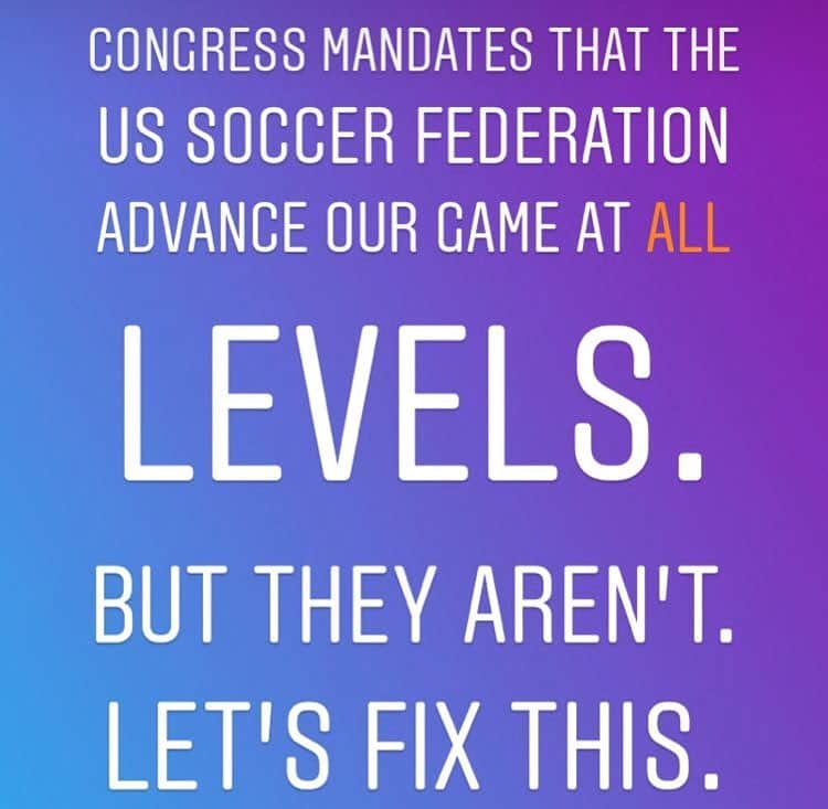 ホープ・ソロさんのインスタグラム写真 - (ホープ・ソロInstagram)「Join me and our allies across the country to hold USSF accountable. Click bio link and learn more. Signing on is simple and every name counts! Thank you from the bottom of my heart to everyone joining us.」5月17日 0時45分 - hopesolo