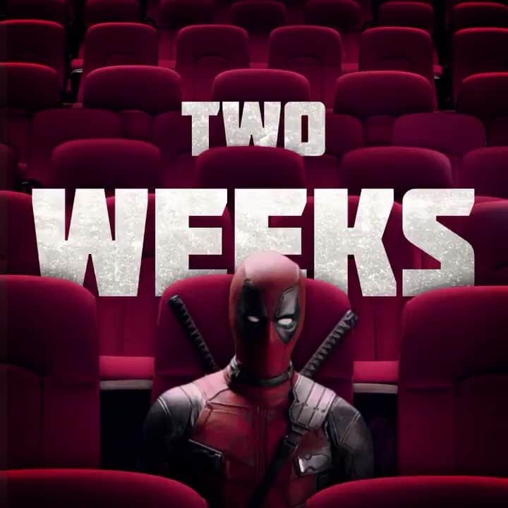 デッドプールのインスタグラム：「『デッドプール2』公開まで、あと2週間❗️ 待たせて、ゴメンね💩  #デッドプール #デップー2 #俺ちゃん好きと繋がりたい #MARVEL #マーベル」