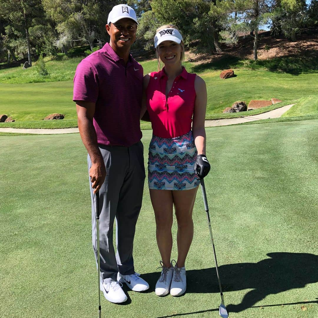 ペイジ・スピラナックさんのインスタグラム写真 - (ペイジ・スピラナックInstagram)「Today I met Tiger and he gave me a chipping lesson. So basically my life is complete🐐 Thanks to @tigerwoods, @tgrfound, and @tgrliveevents for a great day and excited for Tiger Jam to continue tomorrow! Follow along my stories☺️」5月19日 4時09分 - _paige.renee