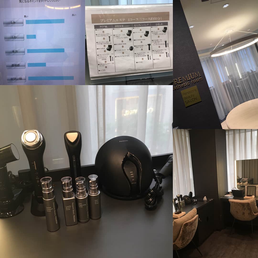 田中悦子さんのインスタグラム写真 - (田中悦子Instagram)「今日はPanasonicビューティサロン銀座店で プレミアムエステコース（ひきしめコース）60分の体験をしてきました❣️ パナソニックビューティプレミアムの美容器を普段使っている私ですが、 ビューティアドバイザーの方により丁寧に教えていただきながら エステしましたが、 更に効果を実感する事が出来ました😍  まずは半顔でびっくりするくらい変わりました❣️ これにはアドバイザーの方もびっくりで😅  私は年齢のわりにほうれい線がないほうなのですが、より引き上がり ハリも出て、マイナス10歳肌かも😍って程でしたよ❣️ これが無料で受けれるなんて、 予約がすぐいっぱいになってしまうのもわかります❣️ そして、嬉しいことに メイク用品を持っていかなくても、 THREEのコスメが用意されてます😘  私もエステ後はTHREEでメイク完了です😍  エステ前の肌診断では シミ、毛穴、ほうれい線などが良いほうと出ました😊  これからも益々ビューティプレミアムの美容器を使いながら 素晴らしさを実感しながら、そして楽しみながら 美肌を目指していきたいなと思います❣️ プレミアムエステコースの予約はパナソニックビューティのHPから予約できます❣️ 皆さんも是非体験してみて下さい❣️ #パナソニックビューティプレミアム #エステ #パナソニックビューティサロン #エイジングケア #アラフィフ #50歳 #pr #パナソニックビューティアンバサダー #田中悦子 #美魔女」5月19日 22時51分 - etsuko.reborn25