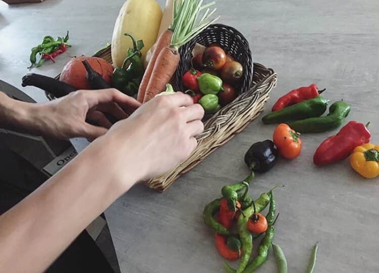 のインスタグラム：「三浦半島の契約農家、青木農園の野菜はランチ、ディナーどちらでもお楽しみいただけます🍅🍆🥒 #ilfiume #shibuya #ltalian #food #foodstagram #イルフューメ #渋谷 #並木橋 #イタリアン #青木農園」