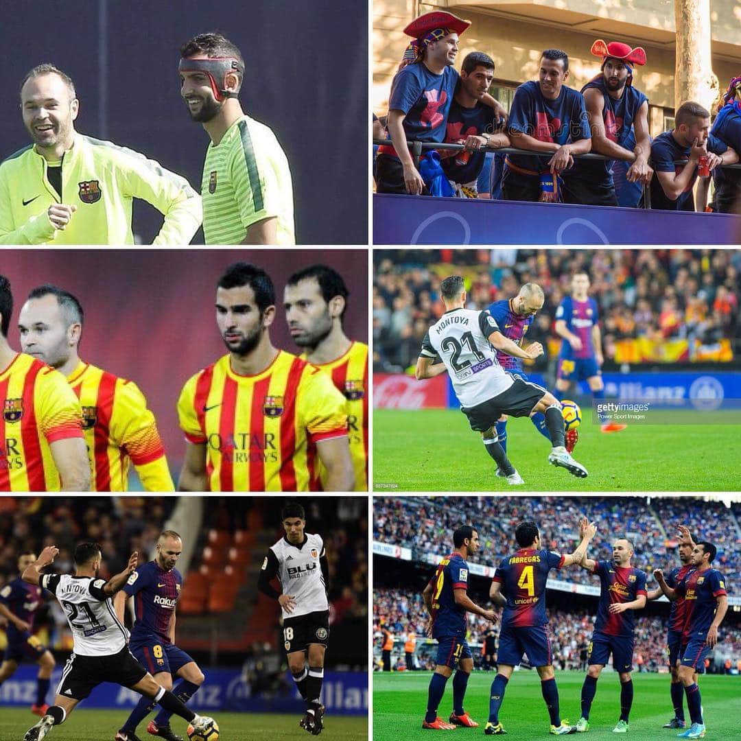 マルティン・モントヤのインスタグラム：「Muy orgulloso y afortunado de haber compartido momentos contigo, he podido vivir experiencias junto a ti. Un jugador que ha hecho historia y como persona un 10. Gracias Andriu. Suerte en tu nueva etapa! @andresiniesta8」
