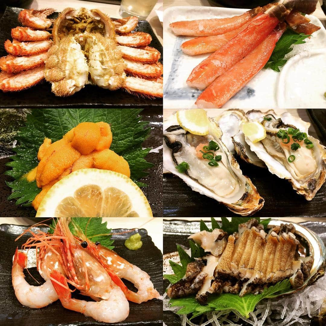 横山みれいさんのインスタグラム写真 - (横山みれいInstagram)「昨日は海鮮🦀🦀🦀🦀 #久しぶりのごはんシリーズ #蟹 #雲丹 #牡蠣 #鮑」4月28日 11時10分 - mireichan66