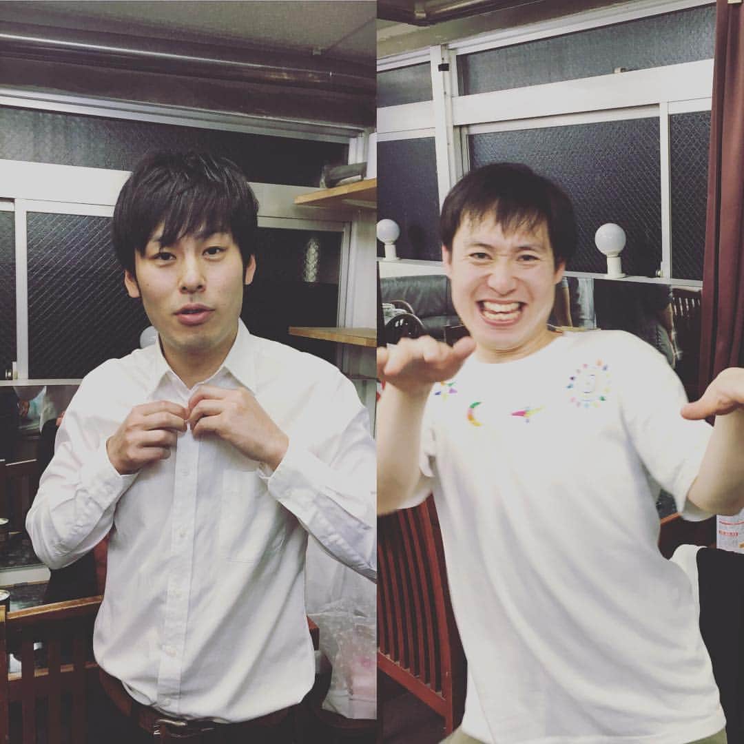 松間雄亮のインスタグラム：「ヤングウッズさんの単独最高でした。 おもしろいはかっこいい。 #ヤングウッズ さん #山城 さん #グチヤマ さん」
