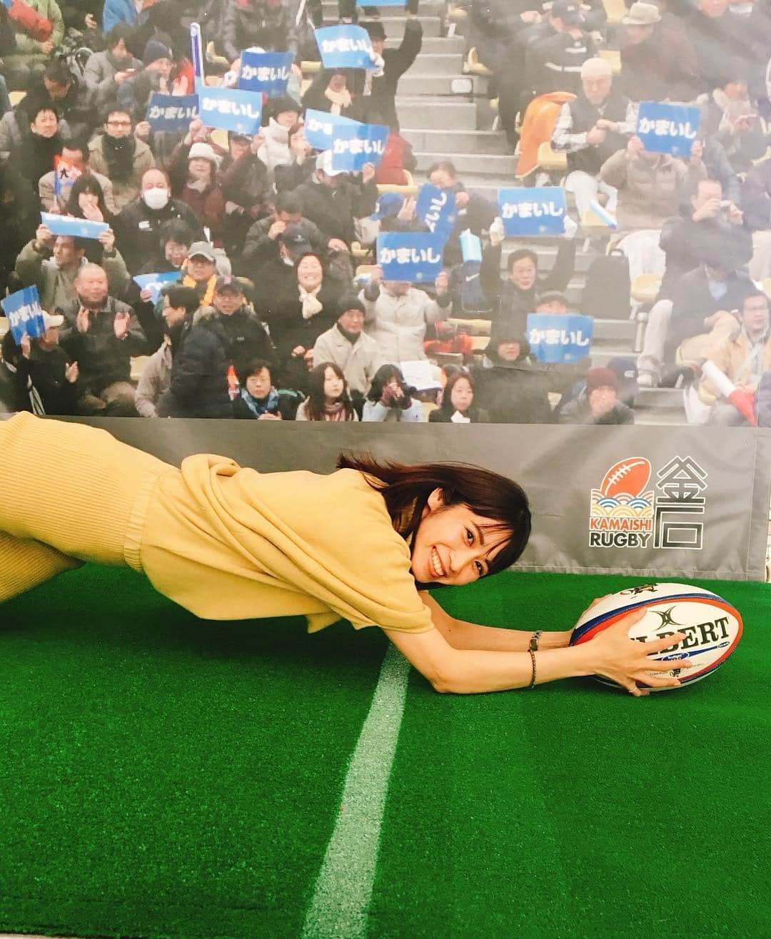 佐藤千晶さんのインスタグラム写真 - (佐藤千晶Instagram)「トライ！！ #釜石 #ラグビー #釜石ラグビー  #rugby」4月28日 23時00分 - satochiaki125