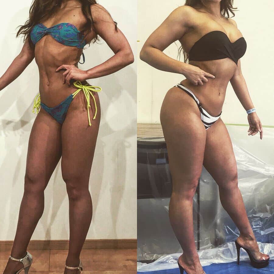 古渡奈々子のインスタグラム：「5月12日のシュラスコ会のお知らせと古渡の肉の乗り具合のお知らせ。 . もう盛れてるとか関係なく古渡のリアルをお届け。 そしてお肉は本物をお届け。 (もはや言いたいことがよくわからない) . ああ、飽くなき肉との戦い… タンパク質源として肉って食べたいし、とりあえず美味しいからたくさん食べたい。 . でも、身体の肉は乗せたくない。。。 でも、バルクアップしたい。。。 でも、今は減量。。。 肉のことを考えると辛い。 . 絞ってみたら昨年と全く同じであったという悲劇にならないか毎日不安で眠れません。 そんな簡単に筋肉増えないしね。 ていうかその不安の前に減量できてない。みんなムキムキで減量進んでてすごい。 . 左2017年4月8日(大会3週間前) 右2018年4月15日(ノーマッスルコントロールって肉乗りすぎてマッスルコントロールやっても変わらない悲劇がここに) . そんなことより！ 5月12日の多摩川シュラスコはフィットネス交流会とかではなく、単純にお肉を提供する場なので、どんな人でもお時間あったらぜひ来てね🍖🍖🍖 . 事前チケット制なのでプロフィールリンクからお願いします！ . . 5月12日 多摩川緑地で本格シュラスコパーティー 1部 11:30 2部 13:30 お一人6,000円 早割5,500円 . . 脈略なさすぎて自分が悲しい。 . . #お肉の仕入れがあるのでよろしくお願いします #もちろん私の知り合いじゃなくてもOK #お時間ある方はランチがてら #筋トレする人はトレ後のタンパク質補給がてら #今日 #サマースタイルアワード の人頑張って！ #肉会 #バーベキュー #bbq  #tokyo #instagood  #ビフォーアフター #ダイエット #減量 #筋トレ女子 #筋トレ #ワークアウト #fitness #フィットネス」