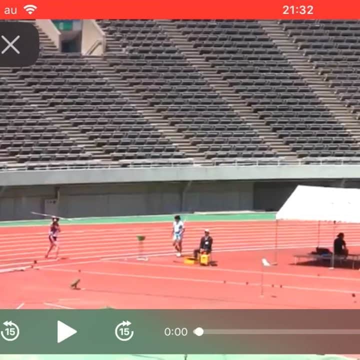のインスタグラム：「織田記念陸上 58m62 3rd  槍がまっすぐ飛ばない…満足はしてないけど、どこも痛くなく試合ができてよかった。 シーズン初戦こっからあげてこ。  #やり投げ #javelinthrow #javelin  Next GGP大阪。」