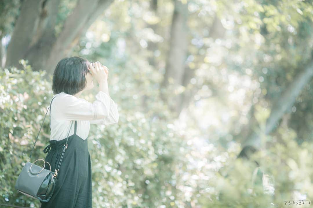 菊池仁香のインスタグラム：「いつもポケットにフィルムカメラ photo くろみつさん #portrait #ig_portrait #ig_japan #igersgood #photographer #coregraphy #camera #photography #green #東京カメラ部 #tokyo」