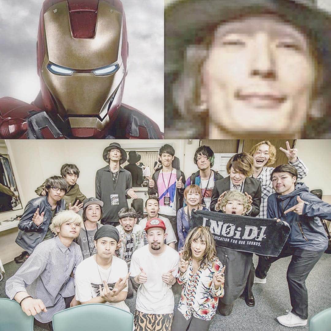 のインスタグラム：「4/30、SUPER BEAVERの日本武道館。終了後に残ってたエッグマンアーティストチームでパシャり。最高のライブを観たあとなので、俺はアイアンマンになりそうでした。 #superbeaver #日本武道館 #チェコノーリパブリック #東京カランコロン #sakanamon #マカロニえんぴつ #テスラは泣かない #amelie #thequietroom #アイアンマン」