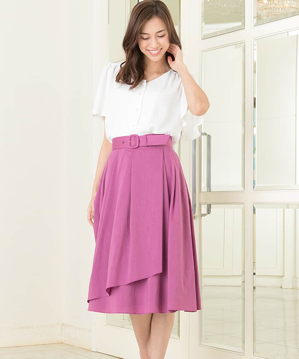 HARYU (ハリュ)のインスタグラム：「purpleがkey colorのsummer collection✨﻿ ﻿﻿﻿﻿﻿﻿﻿﻿﻿ #haryu #ハリュ #2018ss #新作 #ワンピース #ワンピースコーデ #ブラウス #ブラウスコーデ #スカート #スカートコーデ #パープル #purple @konno_yuri さん」