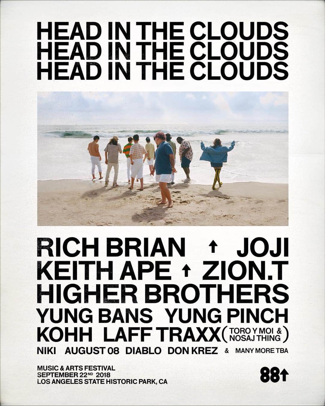 KOHHのインスタグラム：「@88rising Head In The Clouds festival in LA 9/22/18.」