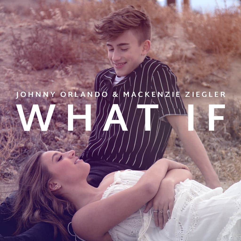 ジョニー・オーランドのインスタグラム：「VERY excited to officially announce my new single with @kenzie “What If!” The song drops next friday MAY 18TH &  you can pre-save on @spotify NOW (link in bio) If this post gets 500K likes I’ll drop a teaser of the song before it comes out!!😈⚡️ #WhatIfMay18」