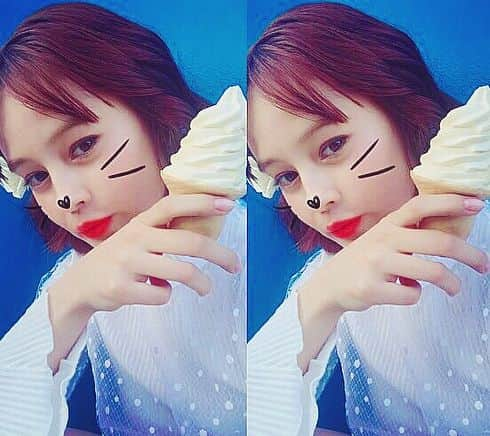 emmaさんのインスタグラム写真 - (emmaInstagram)「#SUNAOしよ 🍦 新CM グリコ 『 SUNAO 』放送開始されました 💋 糖質50%オフの嬉しいバニラソフト！  是非チェックしてみてください😘  #SUNAOしよ ！」5月9日 21時30分 - okss2121