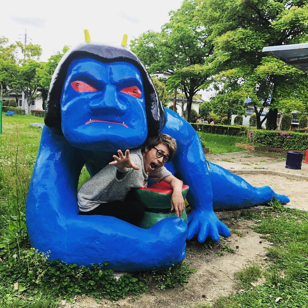 田村淳のインスタグラム：「助けてください…  #スマホ旅春日井  #鬼ヶ島公園」