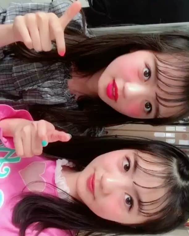 ニコ☆プチのインスタグラム：「やってみた〜〜〜〜！ #阿部ここは#関谷瑠紀#ニコプチ#横向きですみません」