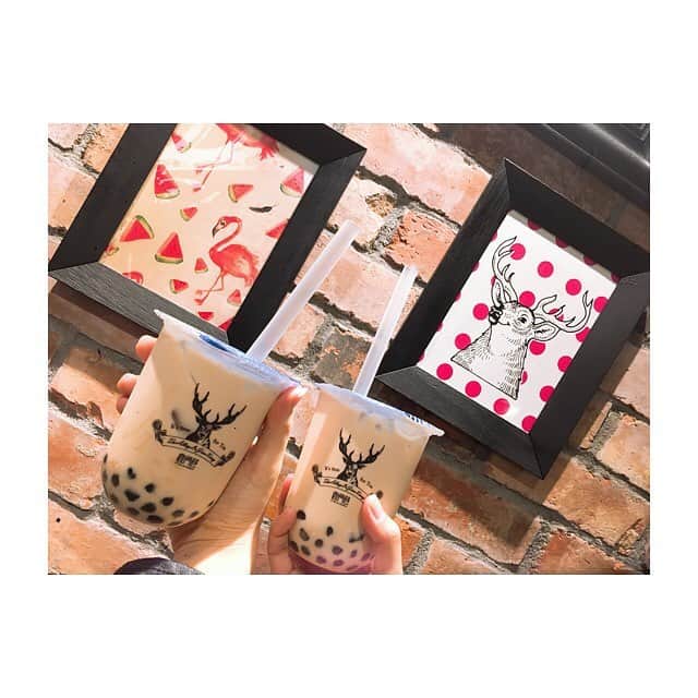 北川綾巴のインスタグラム：「#鹿角巷 #ジアレイルージャオシャン #タピオカ #yummy  #🦌」