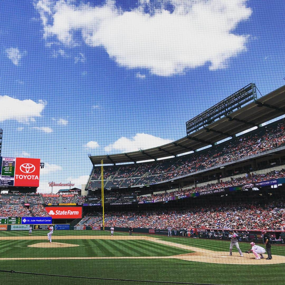 アキテリヤキさんのインスタグラム写真 - (アキテリヤキInstagram)「Mother’s Day in Angeles  #mlb#anaheim#angeles#shoheiohtani#pitcher #minivish #mothersday#pink #アナハイム#エンジェルス #大谷翔平#大谷選手のバットもらいに来たけど…#ピッチャー#ミニビッシュ#母の日#サイン入りボール#$629」5月15日 0時41分 - minivish11