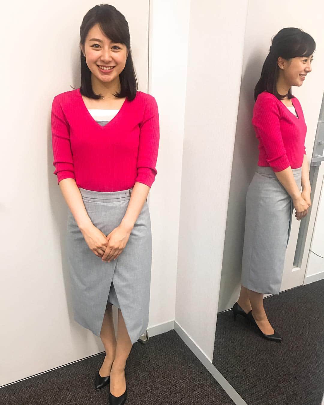 林美沙希さんのインスタグラム写真 - (林美沙希Instagram)「今さらですが、先週の衣装です🤗 発色の綺麗なニットに、タイトスカート。スカートは真ん中だけ短くなっています！  #テレ朝#jチャンネル#林#衣装#estnation#ニット#タイトスカート」5月14日 20時12分 - misaki0hayashi