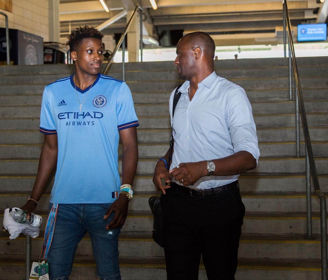 パトリック・ヴィエラさんのインスタグラム写真 - (パトリック・ヴィエラInstagram)「Thanks for coming to the game today @frank_ntilikina. We appreciate the support.」6月10日 10時29分 - officialpatrickvieira