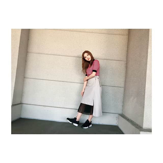 北川綾巴のインスタグラム：「#code #fashion #instafashion #coordinate #kangol #jouetie #bank #reebok  #followme」
