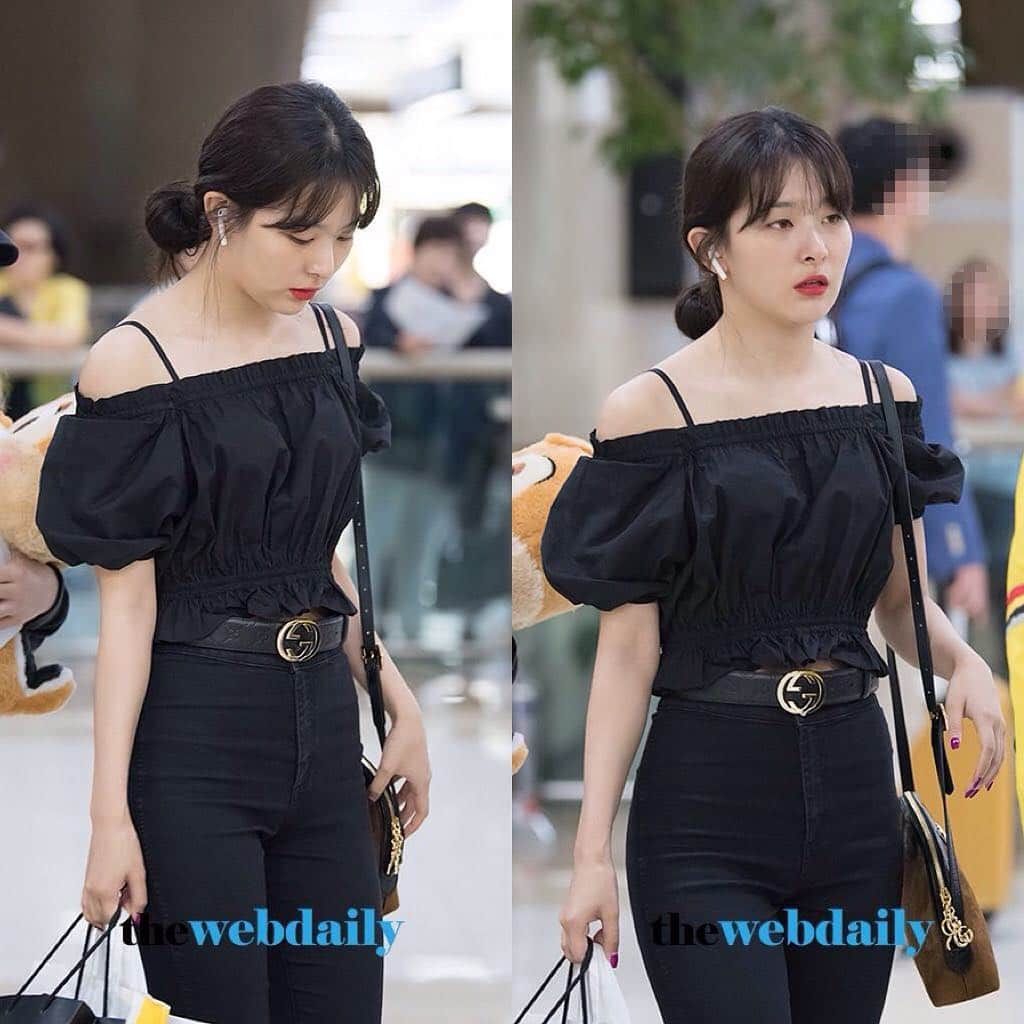 スルギさんのインスタグラム写真 - (スルギInstagram)「180610 SEULGI - Gimpo Airport from Japan cr: PRESS #REDVELVET #레드벨벳 #SEULGI #슬기 #🐻」6月11日 7時08分 - kristiandawal29