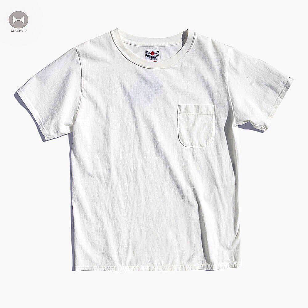 mac eyeのインスタグラム：「No.762801 Round-Body Pocket Tee Color  No.50 WHITE  #マックアイ #tops#アメカジ#日本製#ポケT#TASUKI#tシャツ#丸胴#madeinjapan」