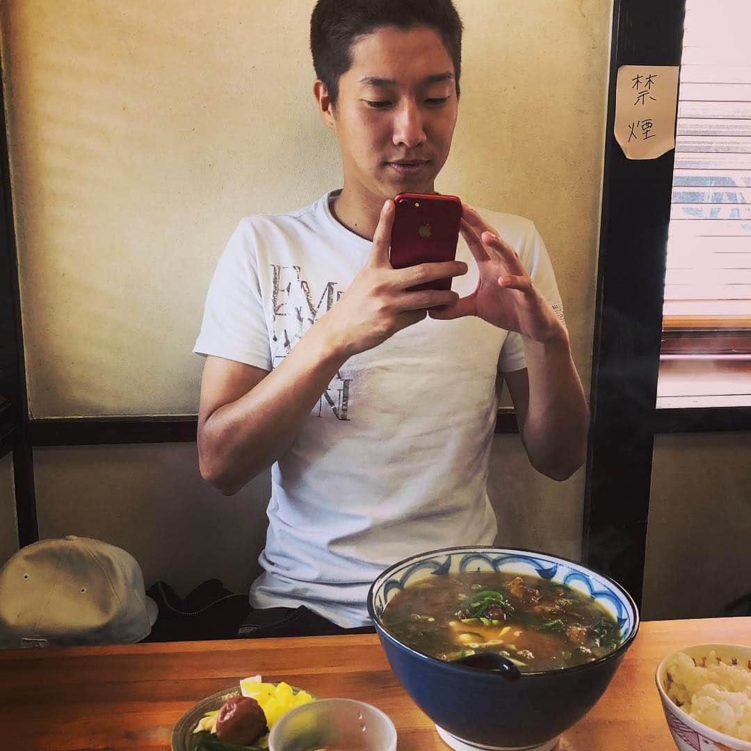 磐瀬剛のインスタグラム：「#奥川雅也#やまびこ#カレーうどん」