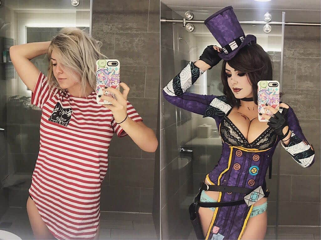 Jessica Nigriさんのインスタグラム写真 - (Jessica NigriInstagram)「Another side by side in and out of cosplay! #inandoutofcosplay ❤🙏❤ I'm a gross lil booger 98% of my life and then the other 2% IS A FANCY SLUT PARTY. IM INSECURE ABOUT NO MAKE UP JESS SO LET ME SLOWLY DO THIS TO HELP ME OKAY?! OKAY! MOXXI cosplay made by me!」6月13日 8時06分 - jessicanigri