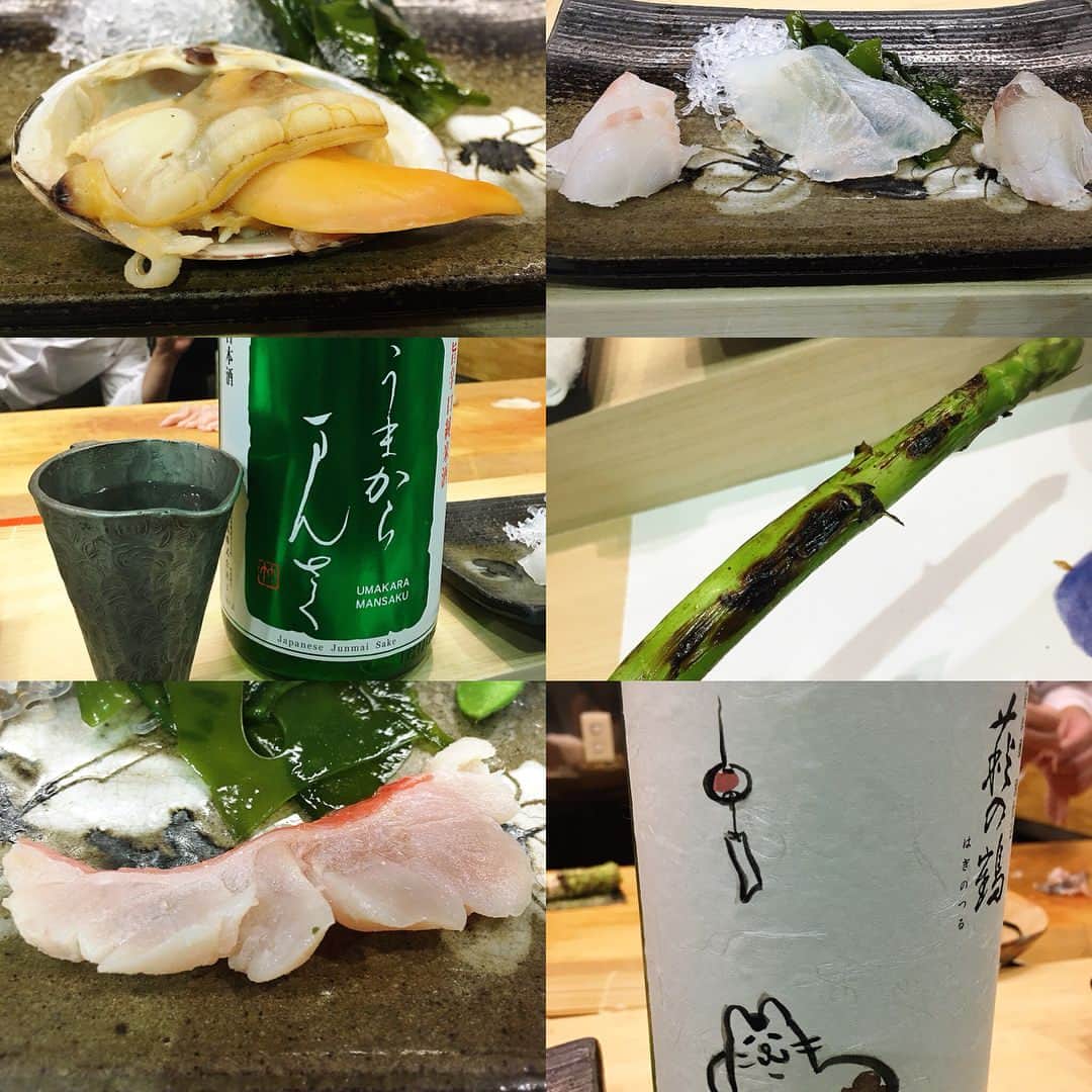 横山みれいさんのインスタグラム写真 - (横山みれいInstagram)「昨日は川菜美鈴ちゃんとお寿司行ったよー( ^ω^ ) 大好きなとりで寿司さん♩ １枚目はにぎりシリーズ！ ２枚目以降は食べた順😊 なぜか隣の方のお土産のお寿司も撮らせてくれた😂 #寿司 #日本酒 #うに」6月13日 15時06分 - mireichan66