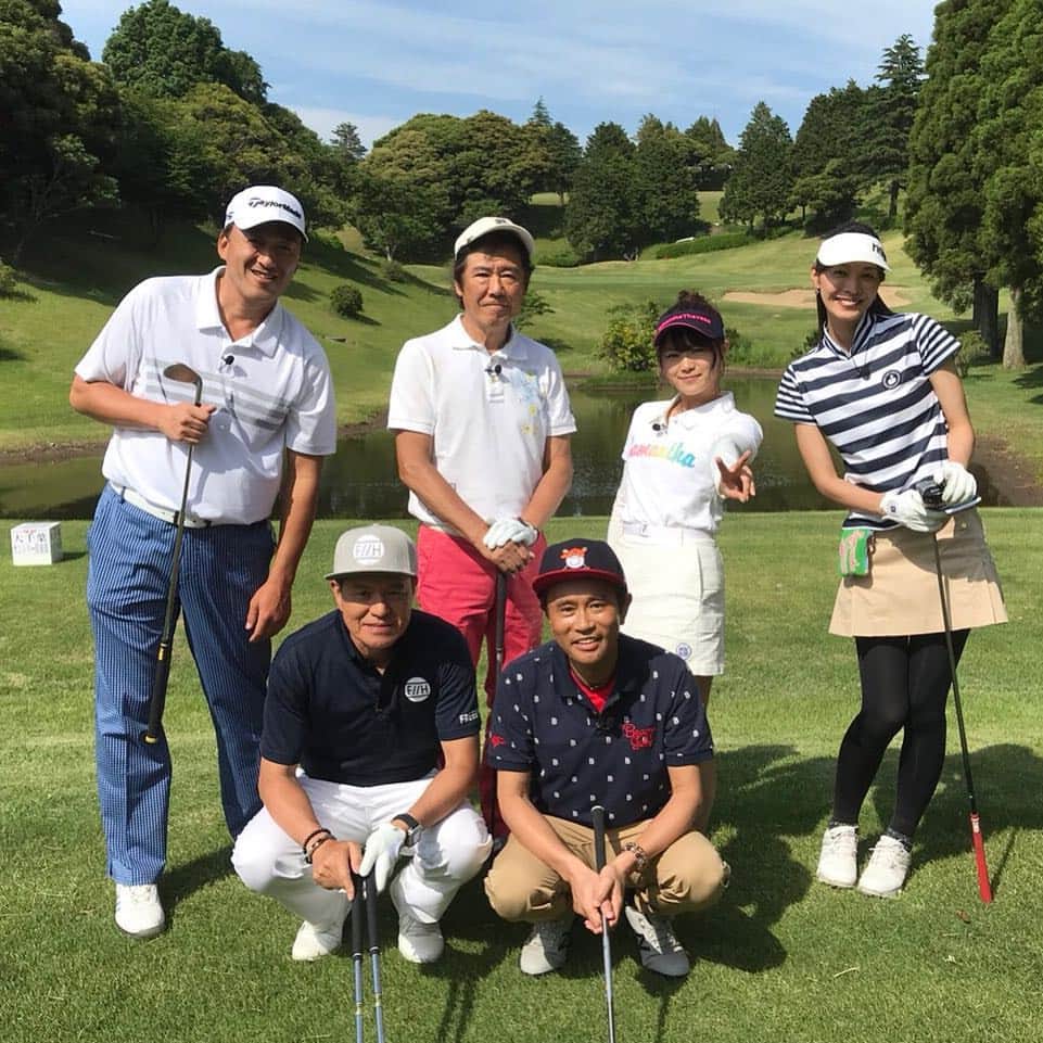 石井一久のインスタグラム：「写真アップしてみたが、番組名聞くの忘れた😅 後ほど詳細を書きます！ ただ、楽しかったなぁー😊 ゴルフって楽しいなぁーー。 ん？ ゴルフ？ ゴル？ ゴルゴル？ ごるごる？ あ！ 番組名は、ごるごる でした！ 6月1日（金）から4週続けて毎週金曜日です。 見てみて下さい😊」