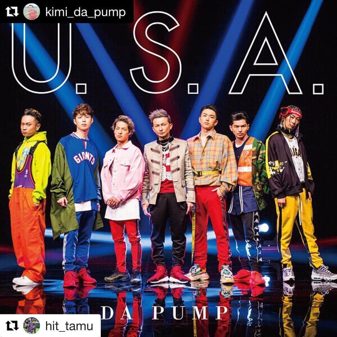 KIMI さんのインスタグラム写真 - (KIMI Instagram)「@hit_tamu  多村さん、ありがとうございます🙇‍♂️✨ 横浜スタジアムで#USA#いいねダンス👍 出来たら最高です‼️ #あいらぶよこはま #あいらぶだぱんぷ #あいらぶ多村さん  #Repost @hit_tamu with @get_repost ・・・ #待ってました #DAPUMP #約3年半ぶりとなる  #NewSingle 「U.S.A.」 #ベイスターズ #ファン @kimi_da_pump」5月22日 15時03分 - kimi_da_pump