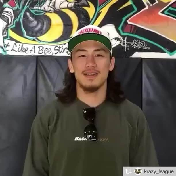 山本”KID”徳郁のインスタグラム：「ヤッチくんも応援してます🐝🐝 KRAZYLEAGUE @krazy_league @usk_yachi」