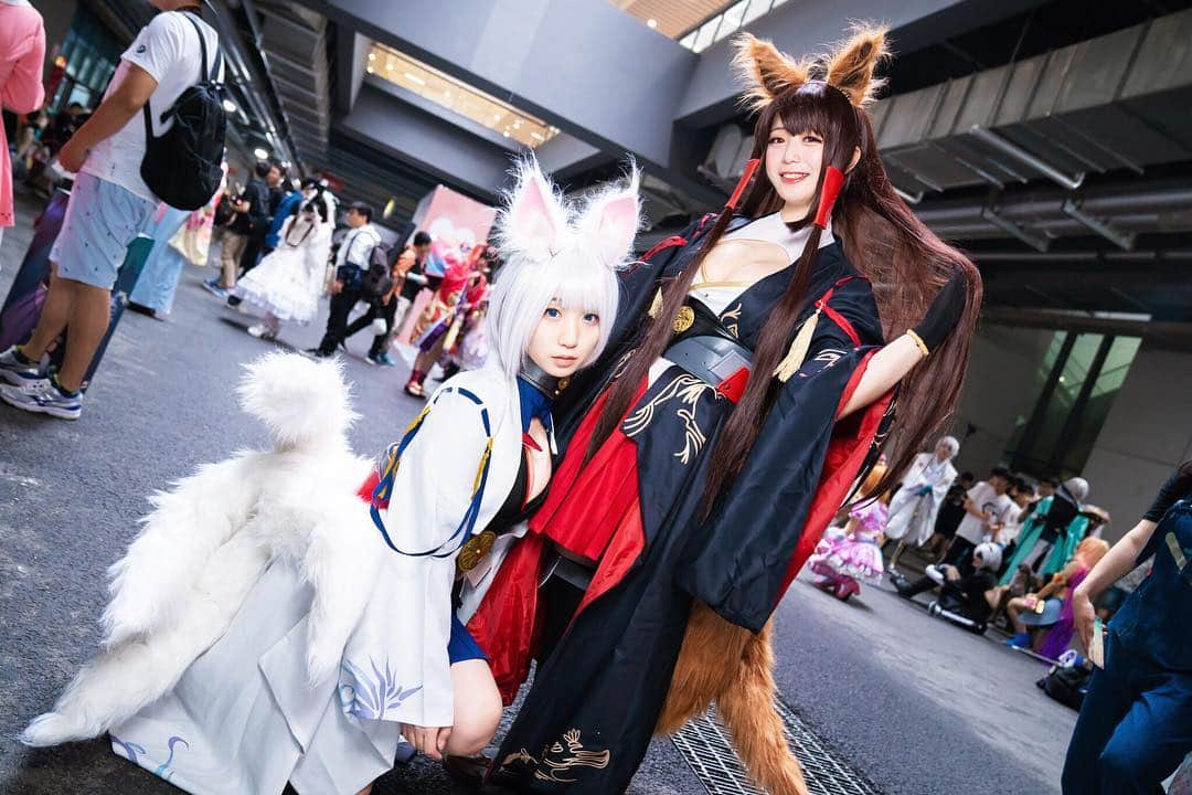 伊織もえさんのインスタグラム写真 - (伊織もえInstagram)「アズールレーン 赤城と加賀 上海CP楽しかったL(’ω’)┘三└(’ω’)」」5月23日 9時20分 - moe_five