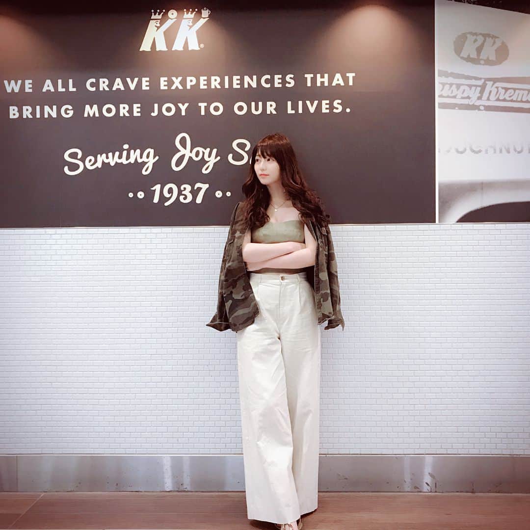 堀尾実咲のインスタグラム：「🐷🌼 #cordinate #fashion #portrait  #outer #GYDA #tops #snidel #bottom #eimyistoire  #shoes #R&E」